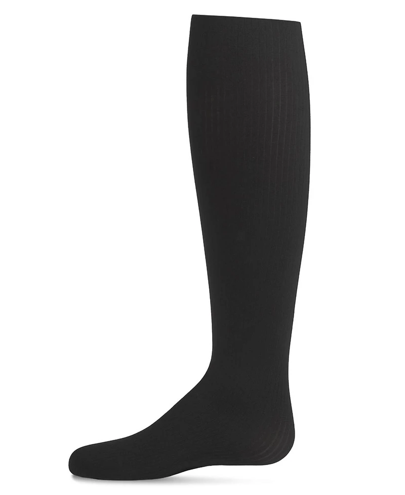 Memoi Girls Opaque Fine Ribbed Nylon Tights