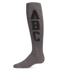 Memoi Girls' Cozy Chenille Abc Cotton Tights
