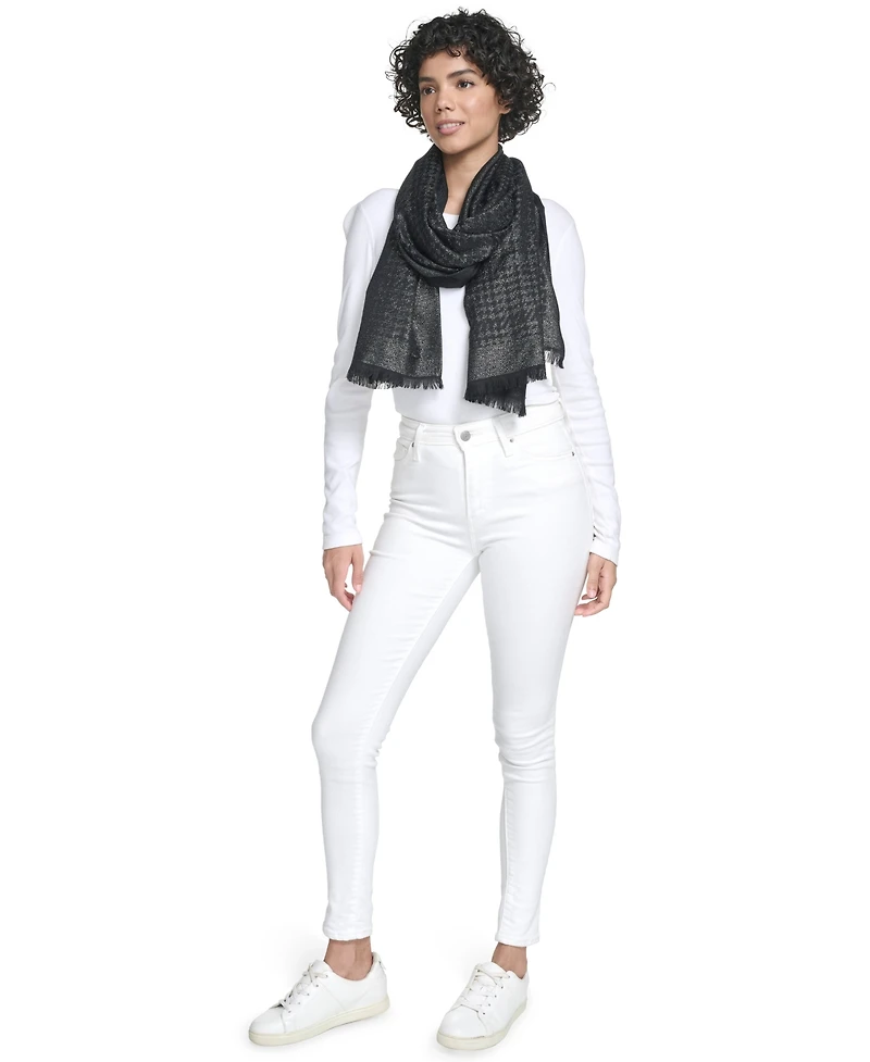 Calvin Klein Women's Tweed Pattern Lurex Wrap