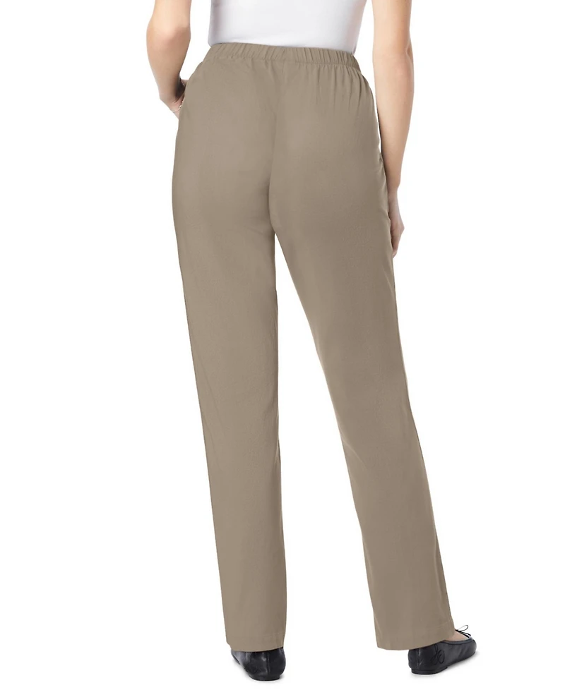 Woman Within Women's Straight Leg Fineline Denim Jean