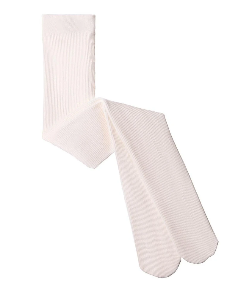 Memoi Girls Ribbed Supreme Cotton Blend Non-Pilling Tights