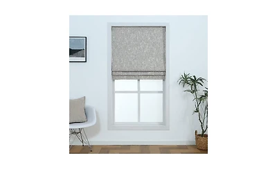 Shadisfy Motorized Roman Shades with Remote, Roman Blinds for Indoor Windows(33" W x 64" H, Linen)