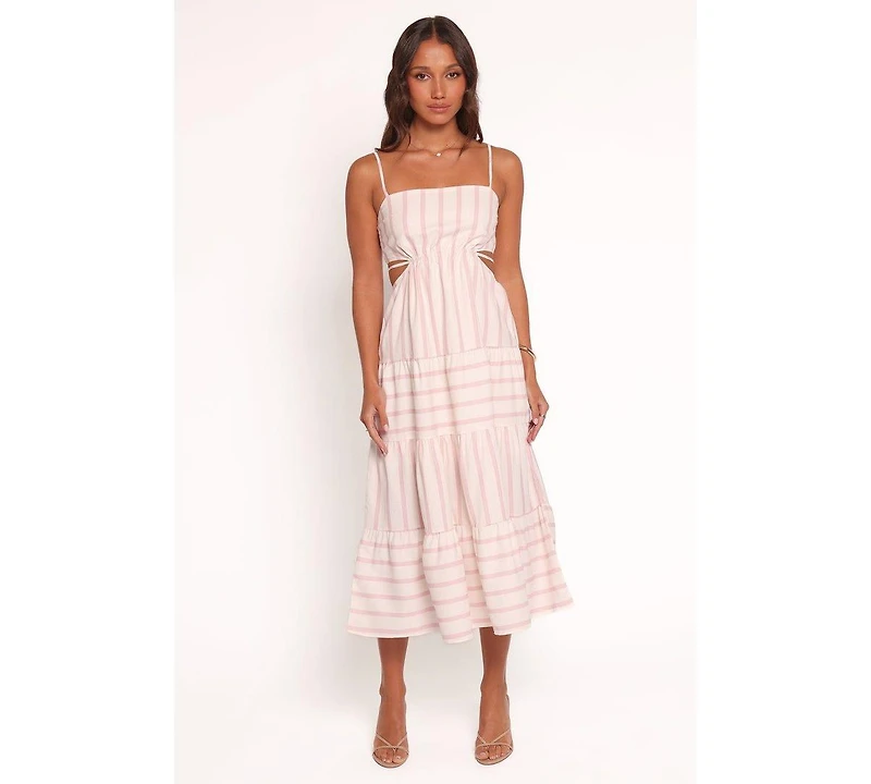 Petal and Pup Women's Evelin Midi Dress - Pink Stripe