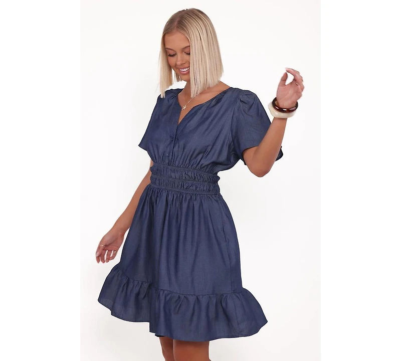 Petal and Pup Women's Morwenna Mini Dress - Chambray