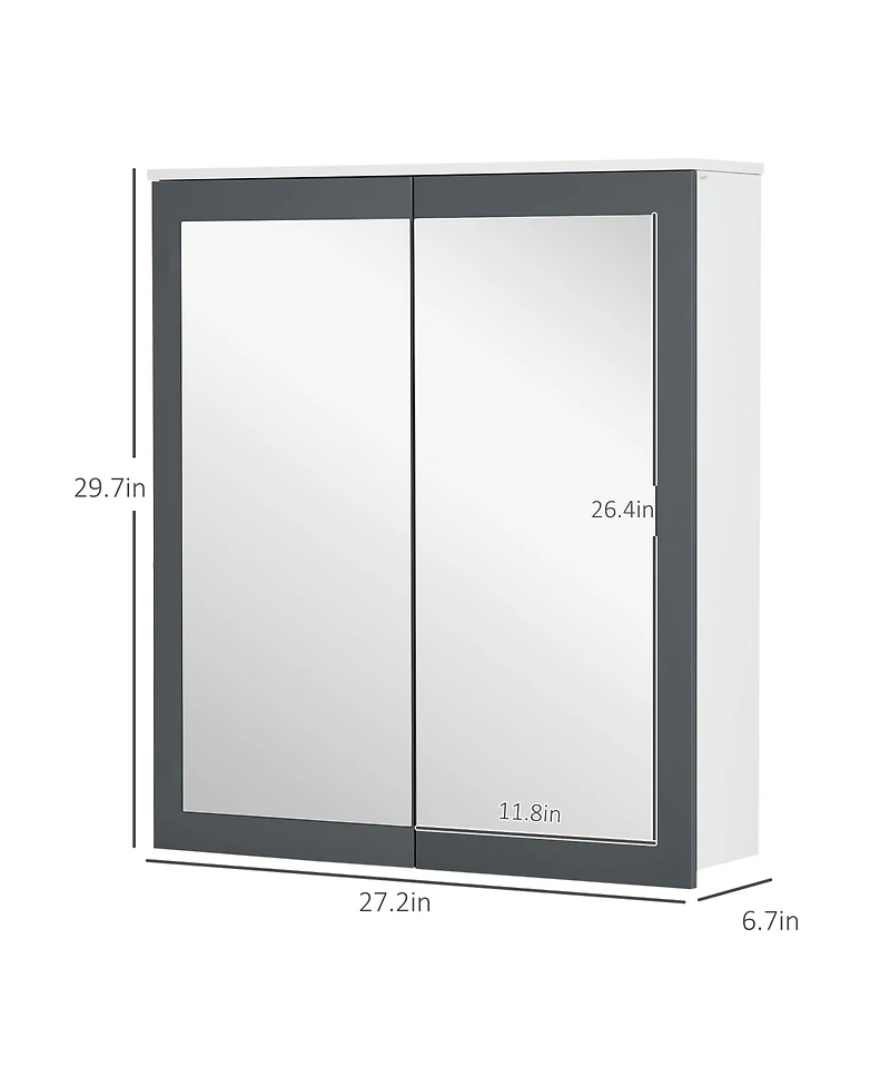 Slickblue Modern Bathroom Cabinet with Mirror and Ample Storage for Toiletries