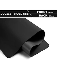 Bubm Pure Black Pu Leather Desk Mat