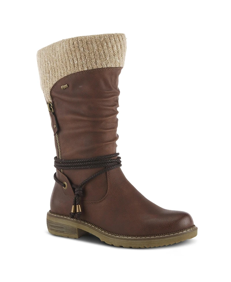 Spring Step Acaphine Water-Resistant Booties with Faux Shearling Lining