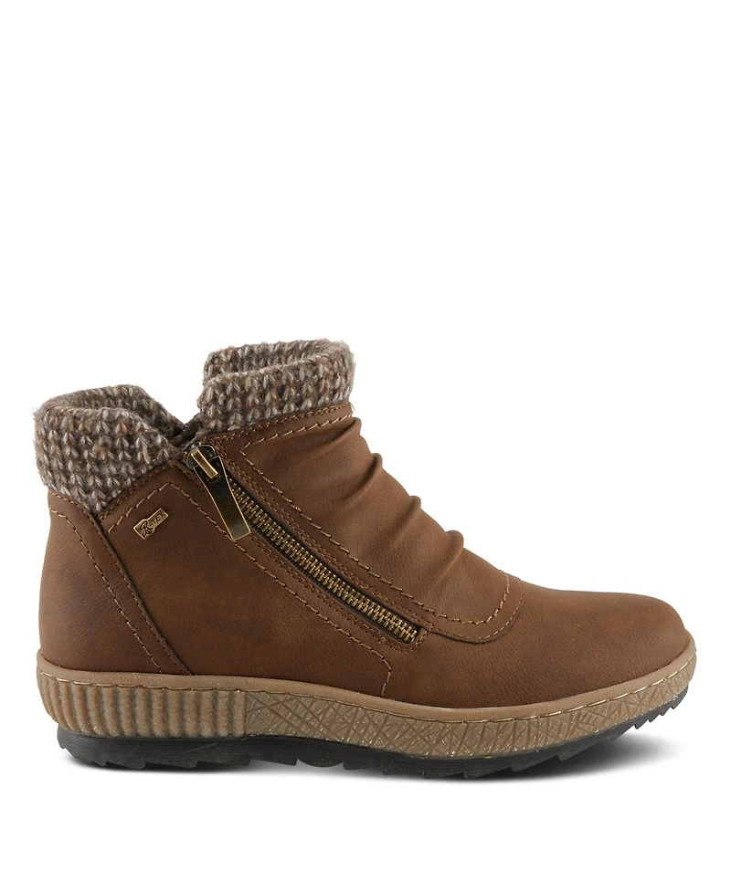 Spring Step Cleora Water Resistant Dual-Zip Bootie with Faux Shearling Lining