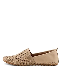Spring Step Kapri Flexible Leather Loafer with Cutout Detail and Removable Arch Support Insole