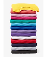 Woman Within Plus Waffle Thermal Satin Trim Tee