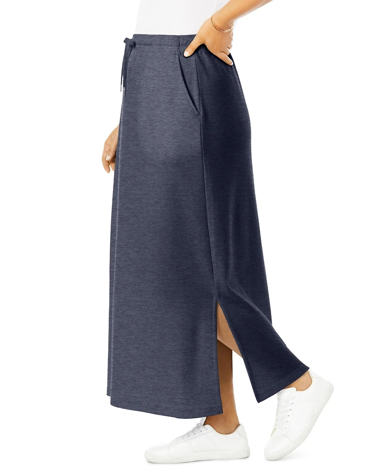 Woman Within Women's Sport Knit Side-Slit Skirt