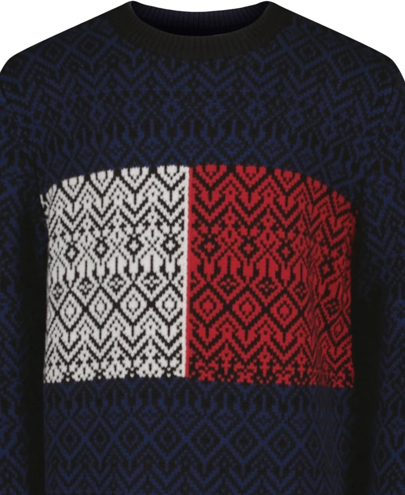 Tommy Hilfiger Boys 8-20 Crewneck Sweater With Jacquard Flag