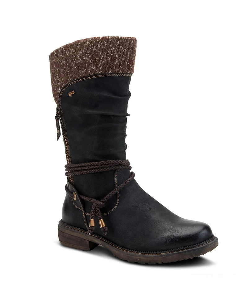 Spring Step Acaphine Water-Resistant Booties with Faux Shearling Lining