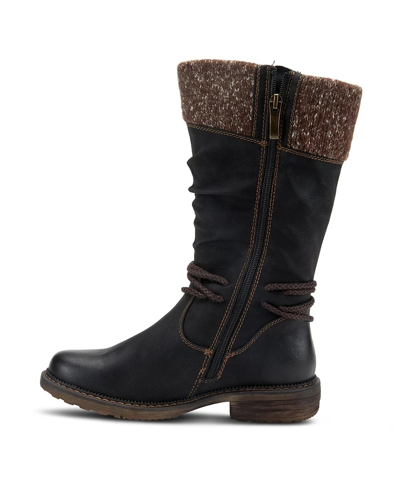 Spring Step Acaphine Water-Resistant Booties with Faux Shearling Lining