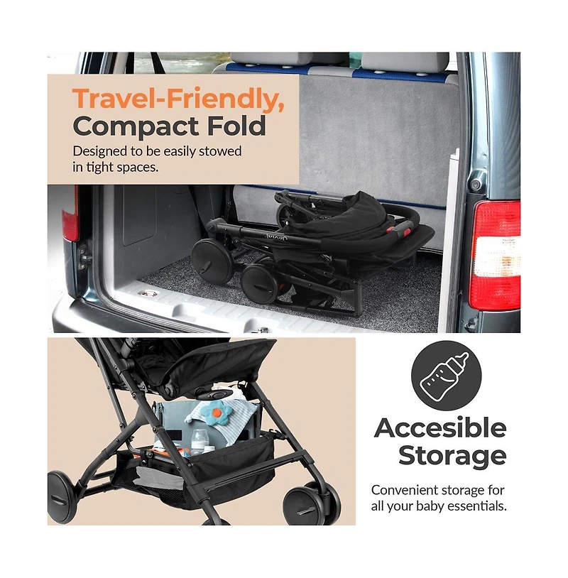 Jovial Compact & Portable Folding Baby Stroller – Lightweight, Easy to Fold, Perfect for Travel & On-the-Go Convenience for Parents and Babies