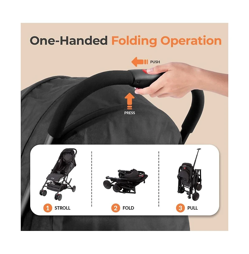 Jovial Kids Portable Folding Stroller – Lightweight Compact Travel Stroller with Easy Fold Design