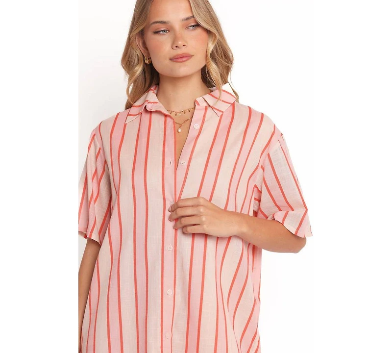 Petal and Pup Norah Mini Dress - Pink Stripe