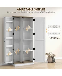 Slickblue Modern Kitchen Storage Cabinet with Adjustable Shelves for Organized Pantry