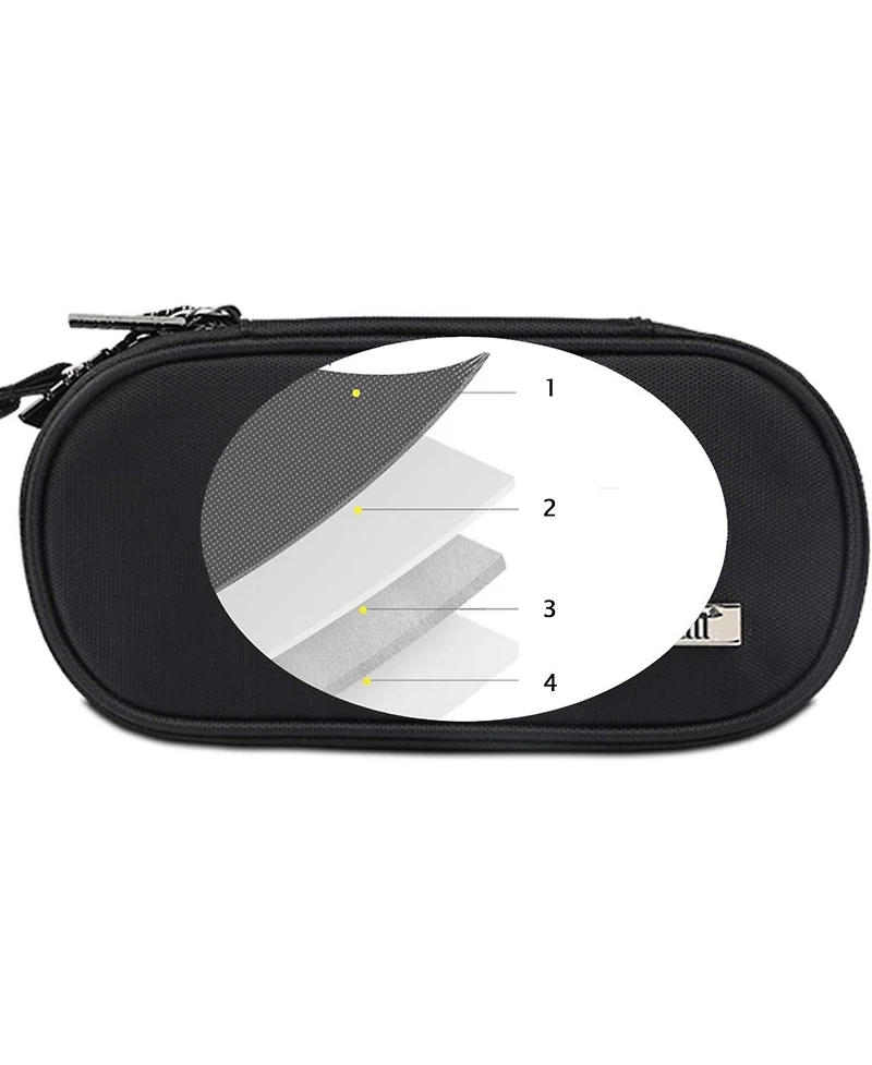 Bubm Black Travel Case for Ps Vita & Psp - Double Compartment Protective Organizer Bag for Psv, Handheld Consoles & Accessories