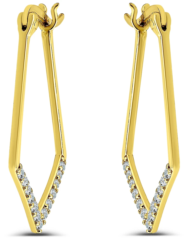 Giani Bernini Cubic Zirconia Hoop Earrings (1/2 ct. t.w.) in 18K Gold Over Sterling Silver, Macy's Exclusive