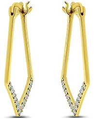 Giani Bernini Cubic Zirconia Hoop Earrings (1/2 ct. t.w.) in 18K Gold Over Sterling Silver, Macy's Exclusive