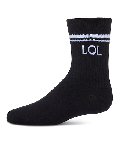 Memoi Girl's Lol Athletic Crew Socks