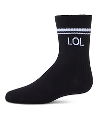 Memoi Girl's Lol Athletic Crew Socks
