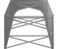 Garden Raised Bed Grey Powder-coated steel Large Durable