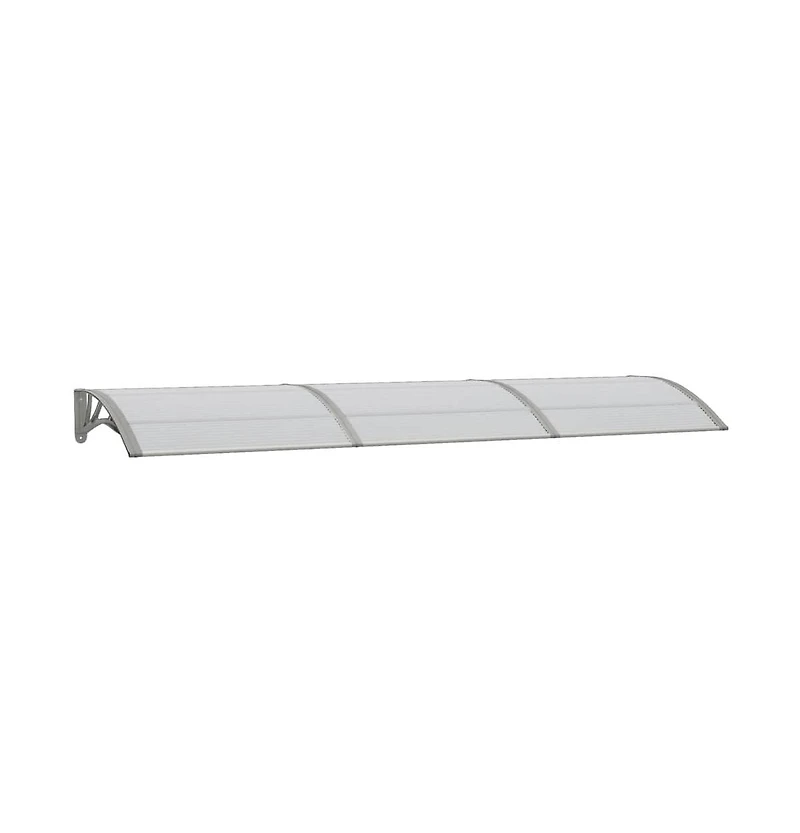 Door Canopy Grey Polycarbonate, Abs, Aluminum 118.1 x 29.5 in