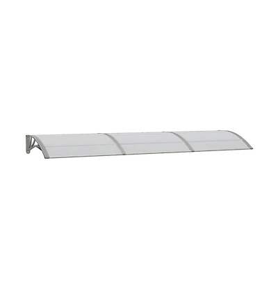 Door Canopy Grey Polycarbonate, Abs, Aluminum 118.1 x 29.5 in