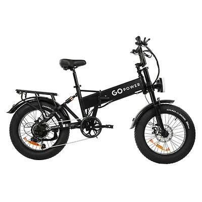 GoPowerBike GoExplore Electric Bike | Foldable Comfortable E-Bike with Hidden Battery | 500W Hub Motor | 20” Rubber Tires | Disc Brakes | Front