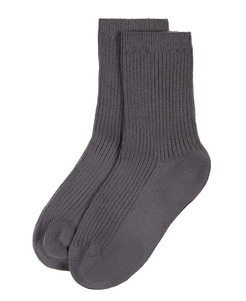 MeMoi Toddler Unisex Ribbed Cotton Rich Crew Socks
