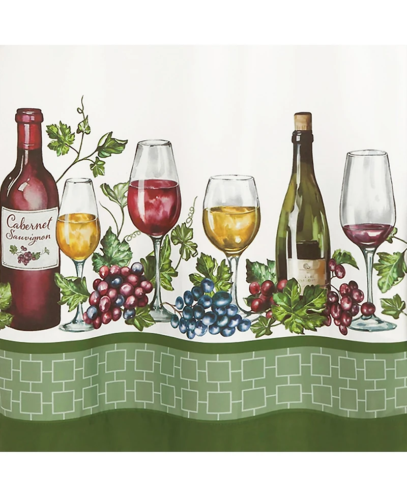 Kate Aurora Napa Winery 3 Piece Rod Pocket Cafe Kitchen Curtain Tier & Swag Set