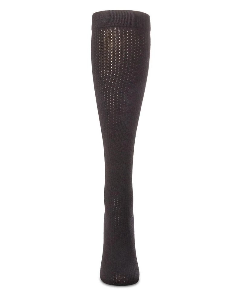 Memoi Big Girls Pointelle Dot Knee High Socks