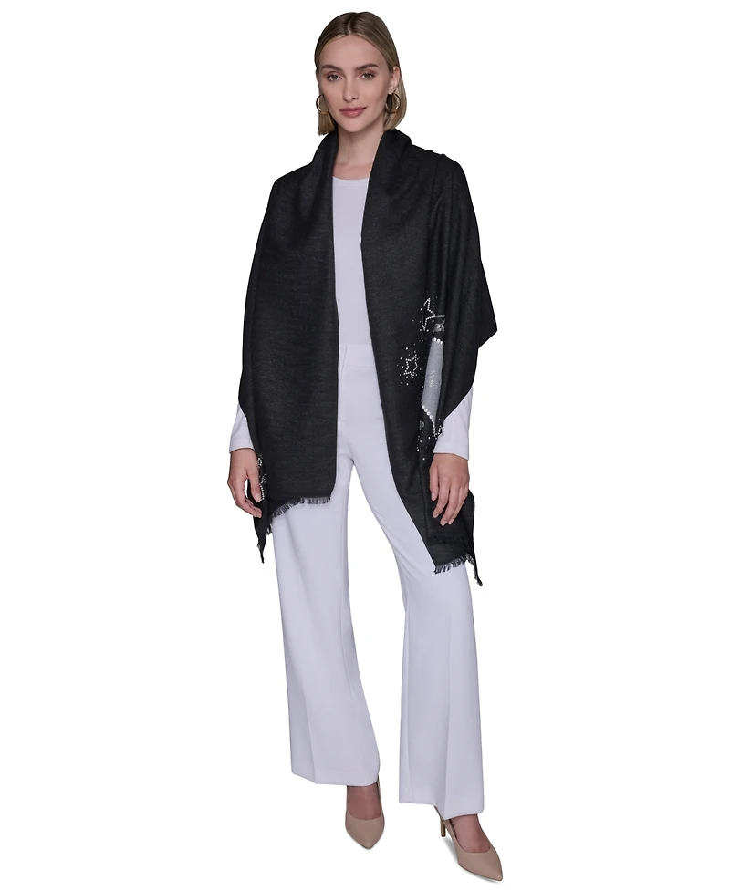 Karl Lagerfeld Paris Women's Love Karl Blanket Scarf