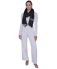 Karl Lagerfeld Paris Women's Crystal Karl And Choupette Blanket Scarf