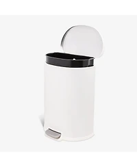 Qualiazero 50L / 13.2 Gallon D-Shape Step Can - Matte White