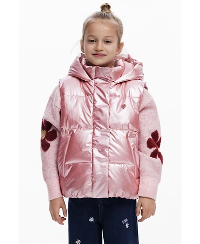 Desigual Girls's Metallic quilted vest