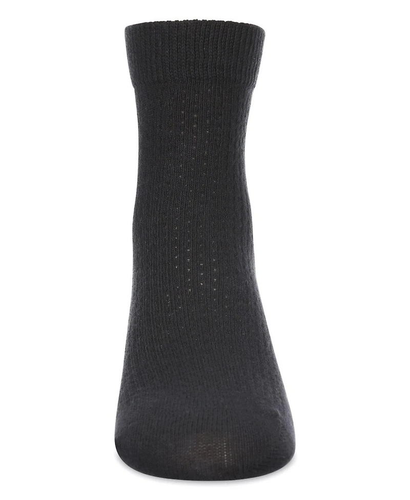 Memoi Little Girls Pointelle Dot Anklet Socks