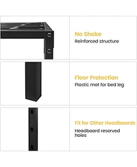 Metal Bed Frame, 14 Inch Simple Platform Bed Frame, Sturdy Heavy Duty Frame Bed Mattress Foundation, No Box Spring Needed, Easy Assembly, Twin Size