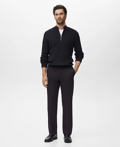 Mango Men's Cotton Perkins Neck Sweater