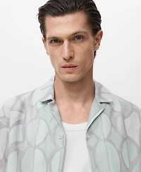 Mango Men's Printed Short-Sleeved Shirt