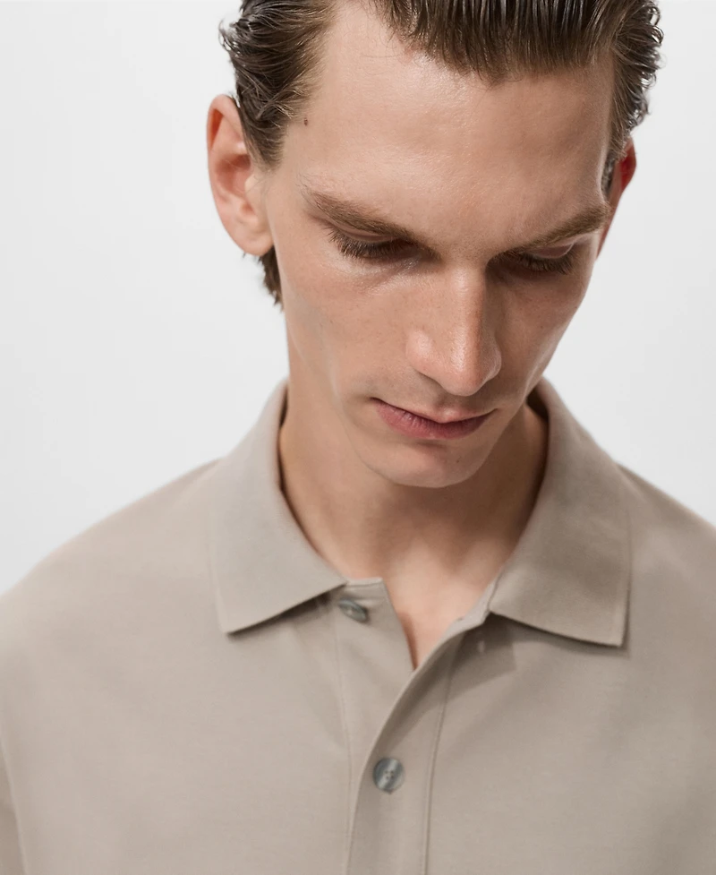 Mango Men's Relaxed-Fit Cotton Polo Shirt
