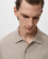 Mango Men's Relaxed-Fit Cotton Polo Shirt