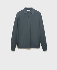 Mango Men's Micro-Structured Cotton Polo Shirt