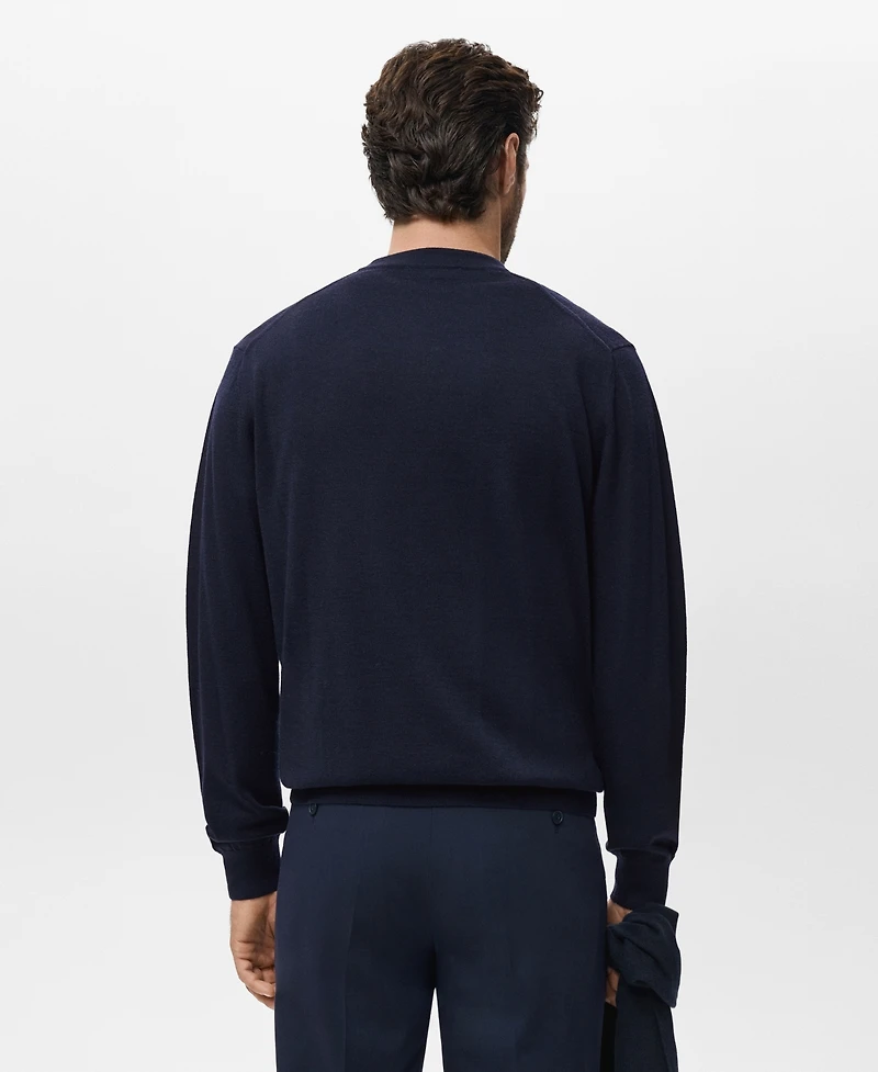 Mango Men's Merino Wool Cardigan