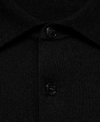 Mango Men's Wool Knitted Polo Sweater