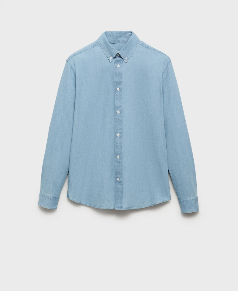 Mango Men's Regular Fit Denim Shirt
