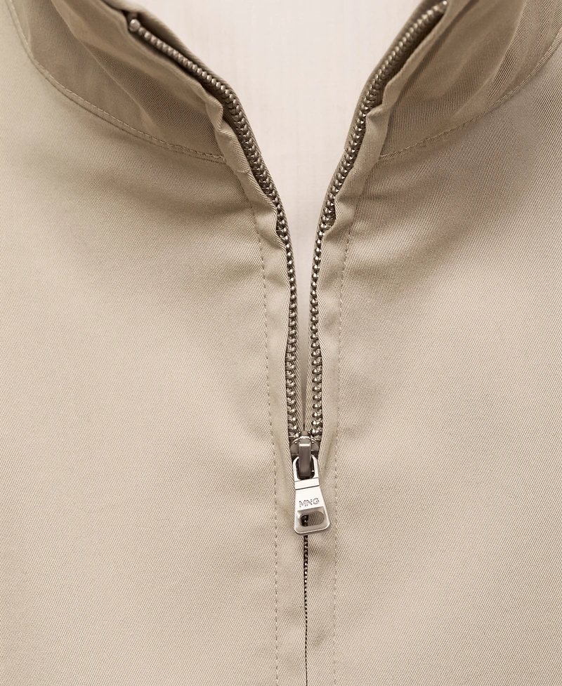 Mango Men's Zipper Cotton Jacket