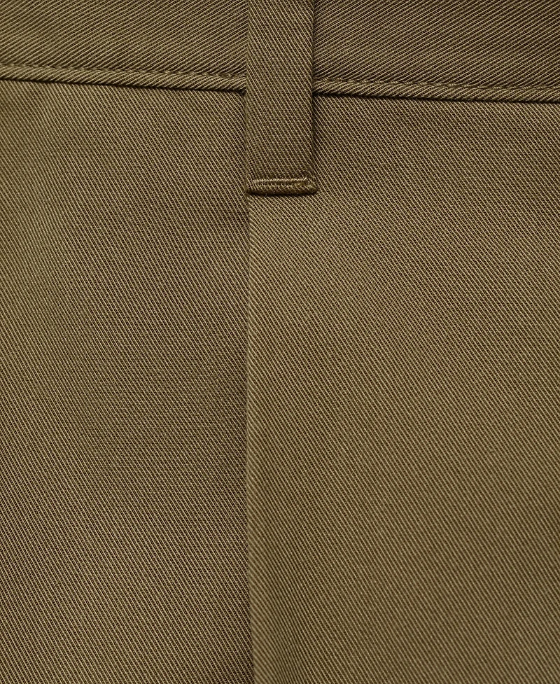 Mango Men's Cotton-Blend Straight-Leg Pleated Pants